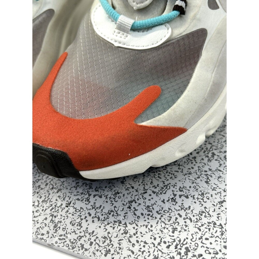 Nike Air Max 270 React Women's Size 8 Running Shoes Beige Chalk Orange - Picture 11 of 14